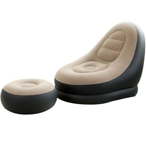 Φουσκωτή Πολυθρόνα Με Υποπόδιο Αδιάβροχα Inflatable Air Sofa 