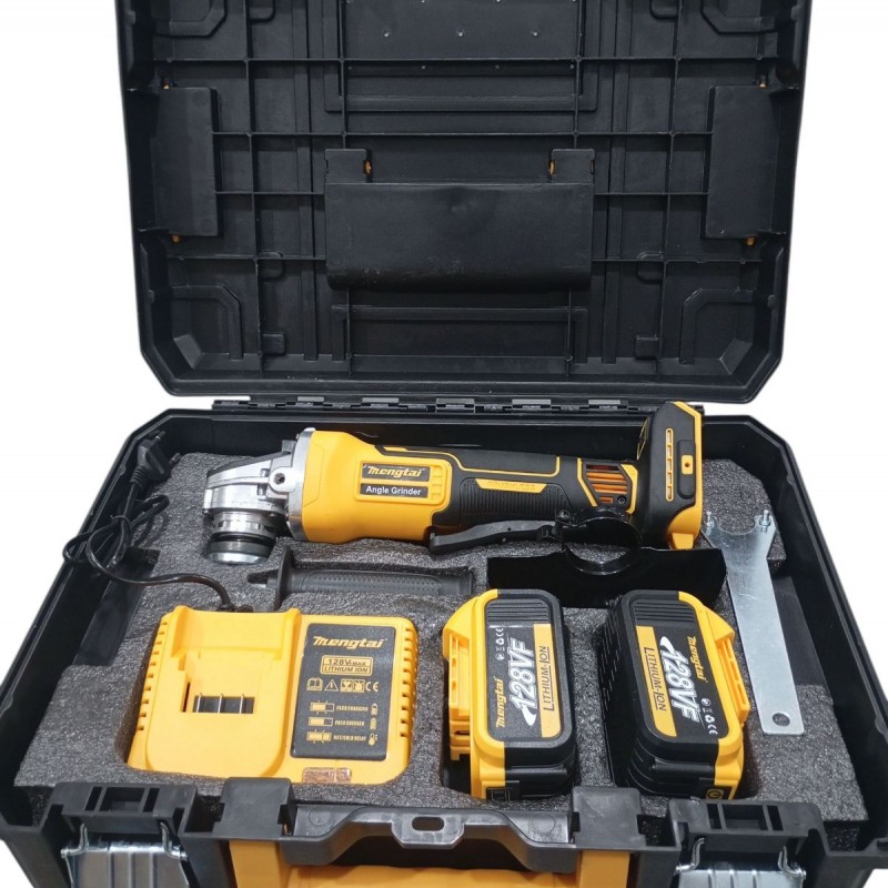 Γωνιακός τροχός 128Vf με μπαταρίες Li-Ion και δίσκο 125mm