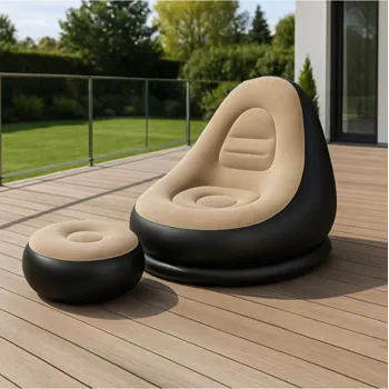 Φουσκωτή Πολυθρόνα Με Υποπόδιο Αδιάβροχα Inflatable Air Sofa 