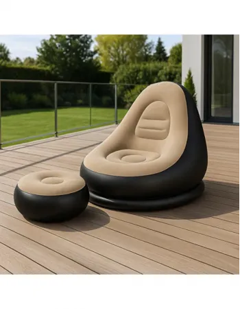Φουσκωτή Πολυθρόνα Με Υποπόδιο Αδιάβροχα Inflatable Air Sofa 