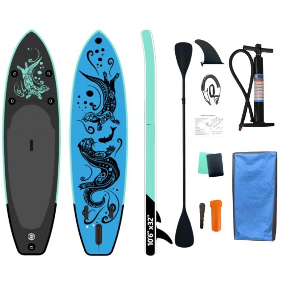 ΣΑΝΙΔΑ SUP MALL-009 φουσκωτή με κουπί, αξεσουάρ και σακίδιο μεταφοράς, 320x81x15cm