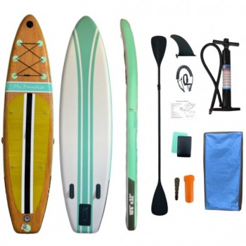 ΣΑΝΙΔΑ SUP MALL-011 φουσκωτή με ΔΙΠΛΟ κουπί, αξεσουάρ και σακίδιο μεταφοράς, 320x81x15cm