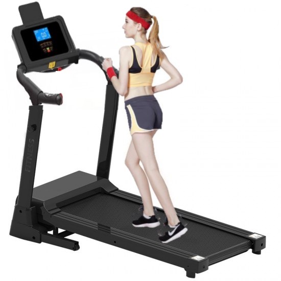 Διάδρομος γυμναστικής αναδιπλούμενος ηλεκτρικός 3.0hp σε μαύρο με οθόνη ένδειξης