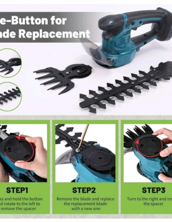 Ασύρματο ψαλίδι μπορντούρας και γρασίδι 2 σε 1 συμβατό με 2 μπαταρίες 48V 3AH φορητό ηλεκτρικό ψαλίδι μπορντούρας Yofuly για θάμνους, κήπο, γρασίδι, γκαζόν