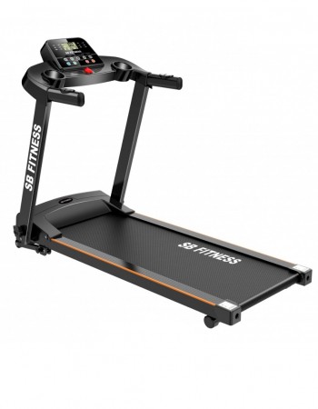 SB FITNESS Διάδρομος γυμναστικής αναδιπλούμενος ηλεκτρικός 3.0hp σε μαύρο με οθόνη ένδειξης