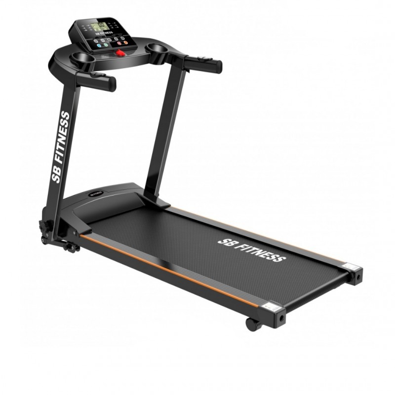 SB FITNESS Διάδρομος γυμναστικής αναδιπλούμενος ηλεκτρικός 3.0hp σε μαύρο με οθόνη ένδειξης
