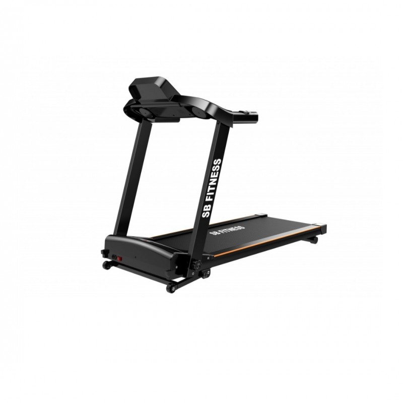 SB FITNESS Διάδρομος γυμναστικής αναδιπλούμενος ηλεκτρικός 3.0hp σε μαύρο με οθόνη ένδειξης