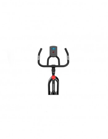 Ποδήλατο Γυμναστικής SB FITNESS με οθόνη και μετρητή καρδιακών παλμών σε Μαύρο Κόκκινο βάρος τροχού 6kg