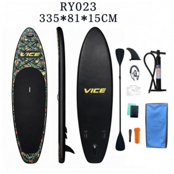 ΣΑΝΙΔΑ SUP MALL-NRY023 φουσκωτή με ΔΙΠΛΟ κουπί, αξεσουάρ και σακίδιο μεταφοράς, 335x81x15cm