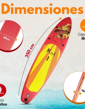 ΣΑΝΙΔΑ SUP MALL-YX002 ΦΟΥΣΚΩΤΗ ΜΕ ΔΙΠΛΟ ΚΟΥΠΙ, ΑΞΕΣΟΥΑΡ ΚΑΙ ΣΑΚΙΔΙΟ ΜΕΤΑΦΟΡΑΣ, 350X83X15CM