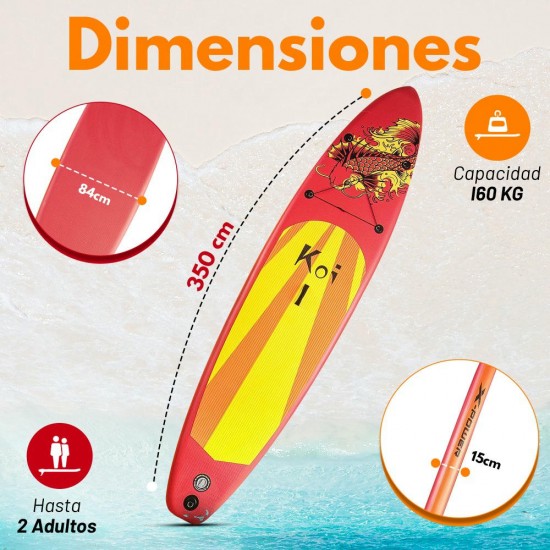 ΣΑΝΙΔΑ SUP MALL-YX002 ΦΟΥΣΚΩΤΗ ΜΕ ΔΙΠΛΟ ΚΟΥΠΙ, ΑΞΕΣΟΥΑΡ ΚΑΙ ΣΑΚΙΔΙΟ ΜΕΤΑΦΟΡΑΣ, 350X83X15CM