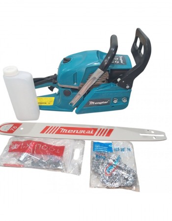 Βενζινοκίνητο αλυσοπρίονο 58cc με λάμα 55cm, ιδανικό για κοπή καυσόξυλων και ξύλων.