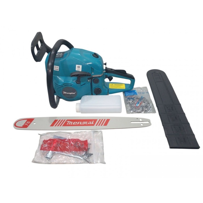 Βενζινοκίνητο αλυσοπρίονο 58cc με λάμα 55cm, ιδανικό για κοπή καυσόξυλων και ξύλων.