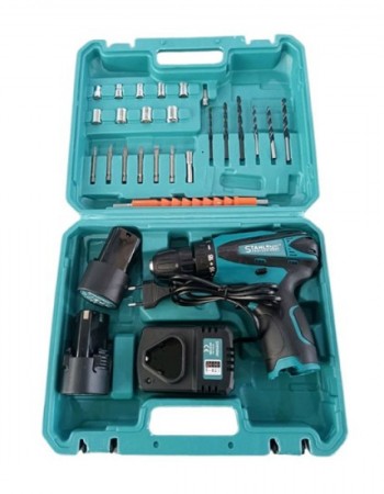 Επαναφορτιζόμενο δράπανο STAHL MAYER 24V 5Ah με 2 μπαταρίες και πλήρες σετ εξαρτημάτων σε βαλίτσα