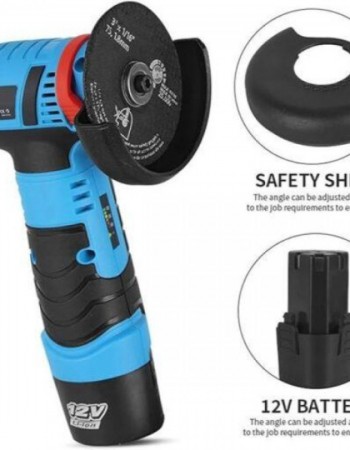 Γωνιακός Τροχός Μπαταρίας λείανσης 76mm – Στίλβωσης 12V 19500rpm ΜΕ 2 Μπαταρίες