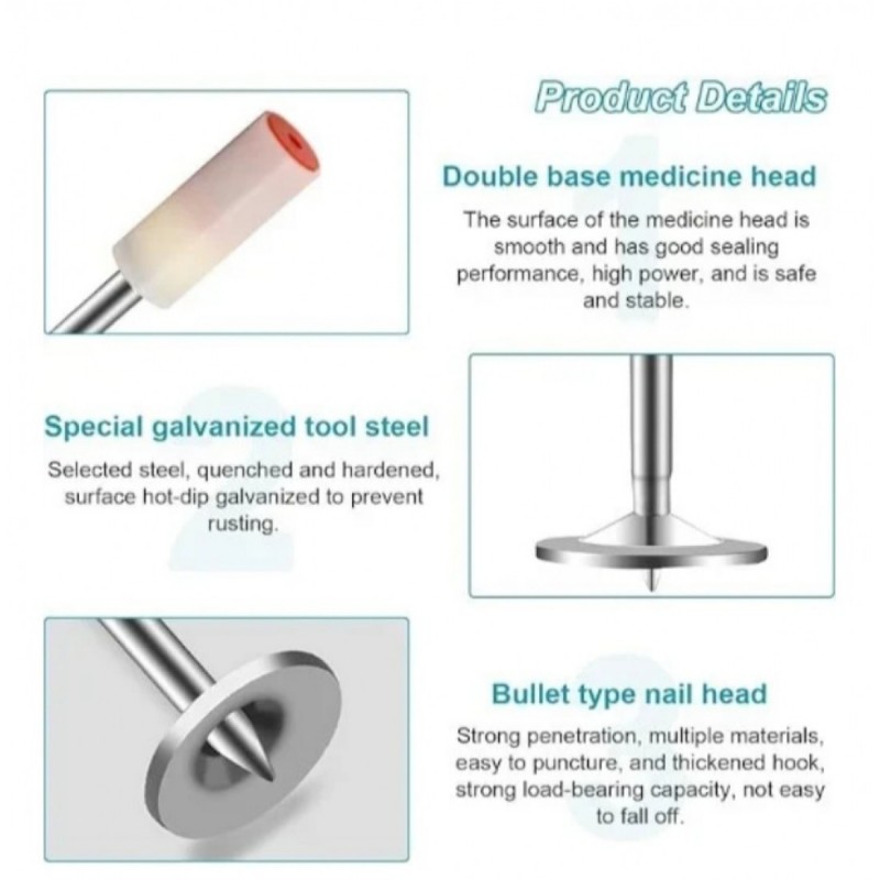 200 τμχ Καρφιά Μπετού για Καρφωτικό Χειρός 44mm