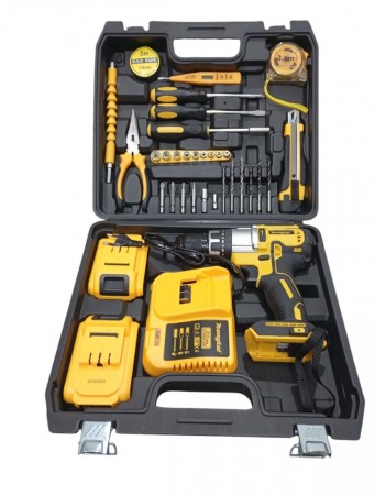 Δραπανοκατσάβιδο μπαταρίας 21V Li-Ion με ροπή 55Nm και μπαταρία 3000mAh