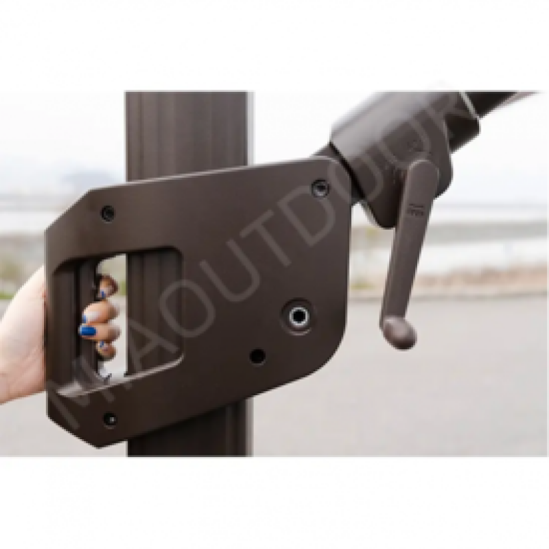 Επαγγελματική Ομπρέλα Δαπέδου Τηλεσκοπική 3x3m με LED φώτα, μπορντό ύφασμα 