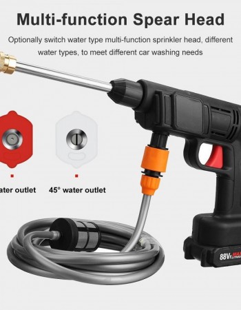 Επαναφορτιζόμενο Πιστόλι Πλυσίματος 88V για καθαρισμό αυτοκινήτου και εξωτερικών χώρων