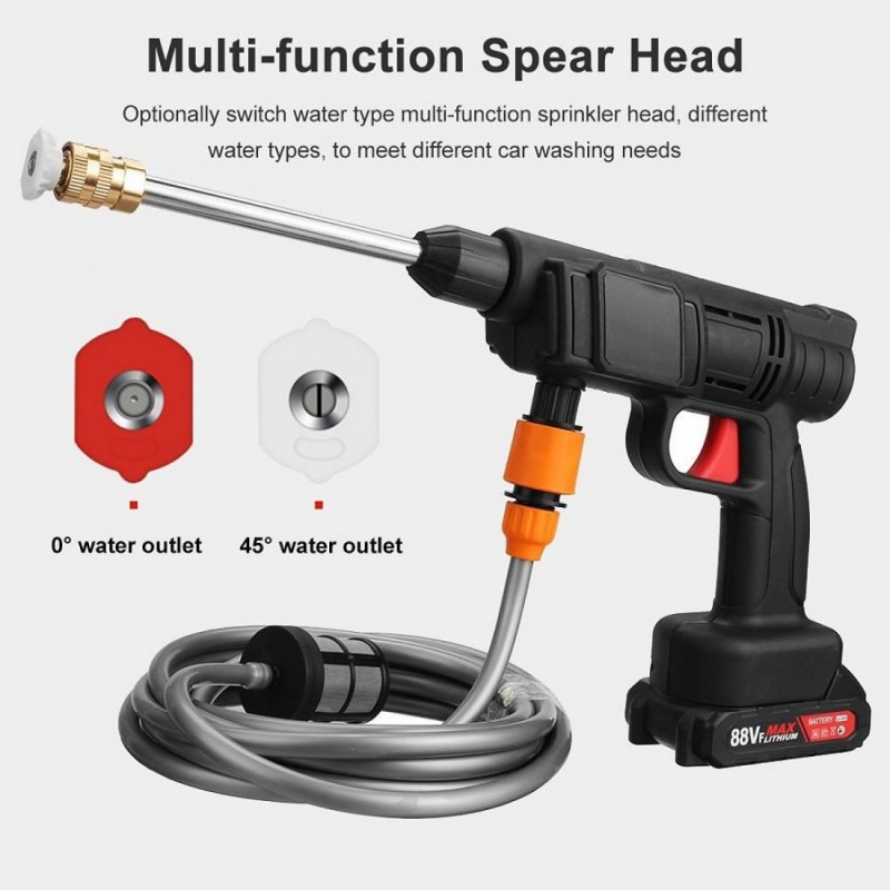 Επαναφορτιζόμενο Πιστόλι Πλυσίματος 88V για καθαρισμό αυτοκινήτου και εξωτερικών χώρων