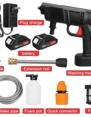 Επαναφορτιζόμενο Πιστόλι Πλυσίματος 88V για καθαρισμό αυτοκινήτου και εξωτερικών χώρων