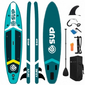  AZURE σανίδα SUP φουσκωτή με κουπί, αξεσουάρ και σακίδιο μεταφοράς, 320x75x15cm,