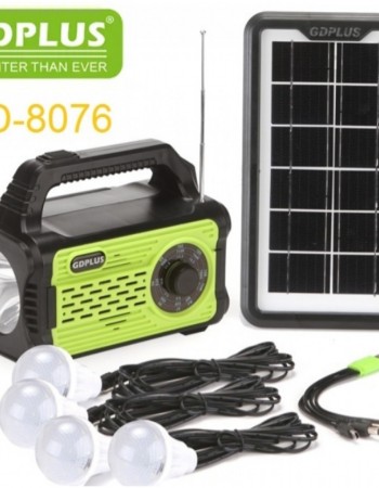 ΣΥΣΤΗΜΑ ΗΛΙΑΚΟΥ ΦΩΤΙΣΜΟΥ-ΦΟΡΤΙΣΗΣ ΚΑΙ ΡΑΔΙΟΦΩΝΟ GD-8076