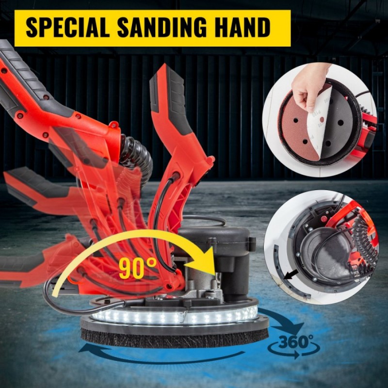 Τριβείο BORSTAIN 850W, τηλεσκοπικό με ενσωματωμένο φως LED και σακούλα αναρρόφησης