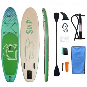 ΣΑΝΙΔΑ SUP MALL-002 φουσκωτή με ΔΙΠΛΟ κουπί, αξεσουάρ και σακίδιο μεταφοράς, 305x76x15cm