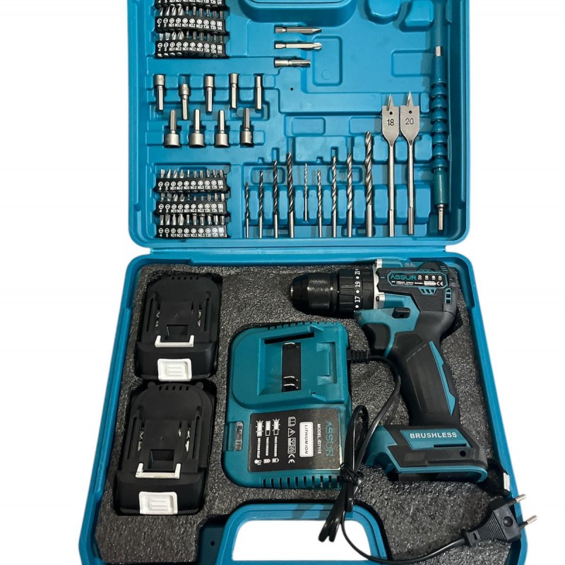 Δραπανοκατσάβιδο με φορτιστή, βαλίτσα μεταφοράς και LED φωτισμό