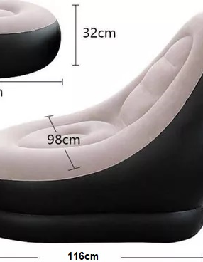 Φουσκωτή Πολυθρόνα Με Υποπόδιο Αδιάβροχα Inflatable Air Sofa 