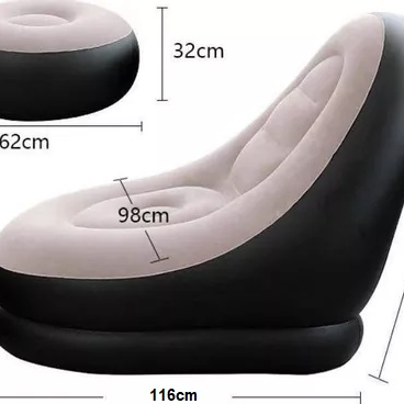 Φουσκωτή Πολυθρόνα Με Υποπόδιο Αδιάβροχα Inflatable Air Sofa 